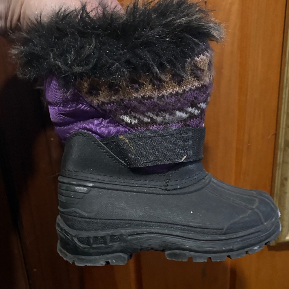 Kids' Purple and Black Winter Boots
